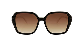 Sunglasses 54070, white and brown glitter
