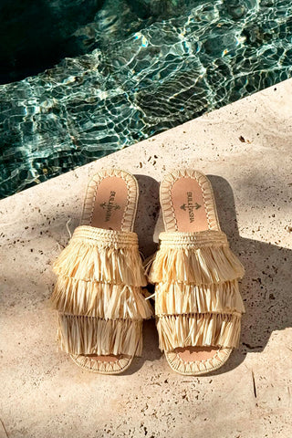 Bali sandals, natural