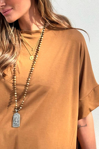 Bamboo oversize t-shirt, amber
