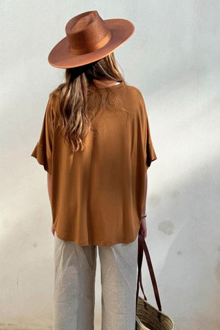 Bamboo oversize t-shirt, amber