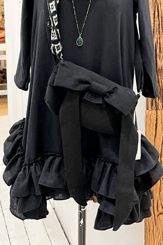 Love forever bow bag, black