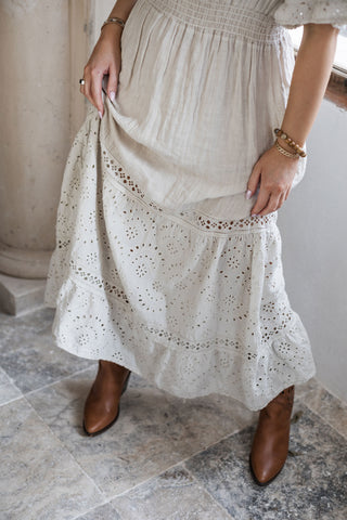 Ermelinda cotton dress, sand