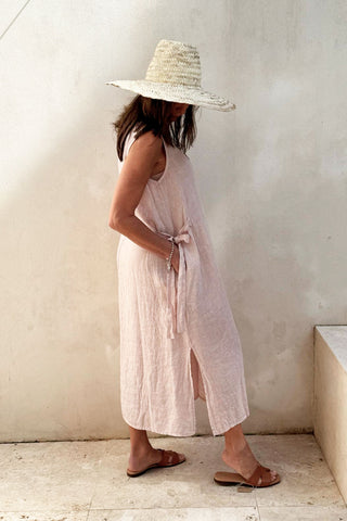 Estella linen dress, light pink