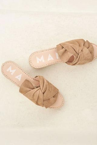 Hamptons platforms with knot, vintage taupe