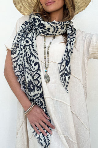 Indah wool scarf, navy