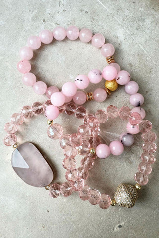 Jackie bracelet, light pink