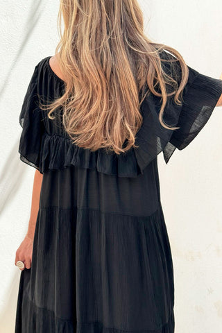 Margarita viscose dress, black