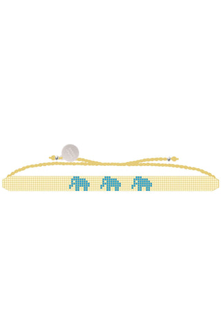 Elephant, glass bead bracelet