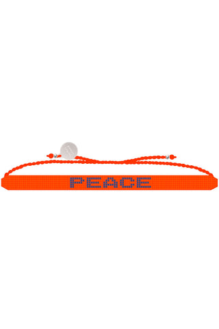 Peace, glass bead bracelet