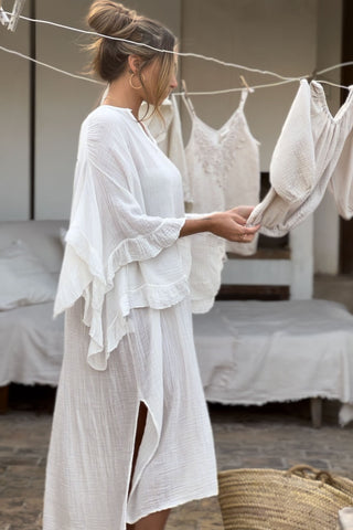 Mirabella cotton dress, white