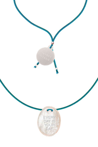 Every day is your day, mother of pearl pendant necklace