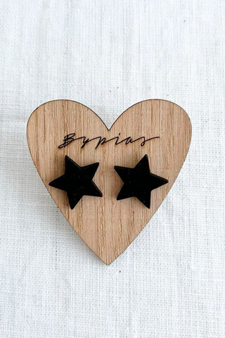 Star small button earrings