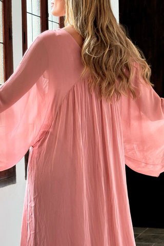 Primavera silk blend dress, rose