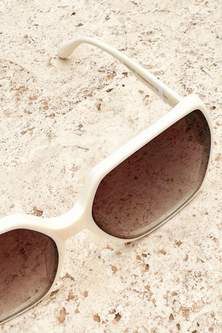 Sunglasses 54065, white and brown