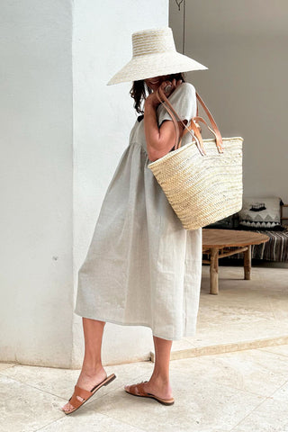 Santorini linen dress, natural