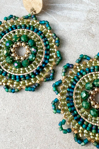 Wilow earrings, green