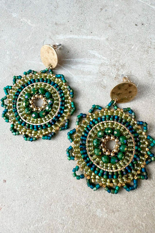Wilow earrings, green