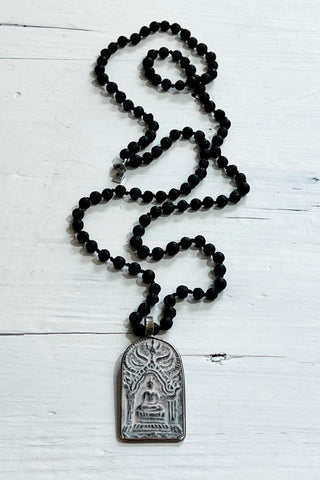Buddha 65 necklace, black