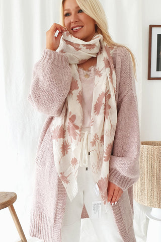 Lilium wool scarf, light pink