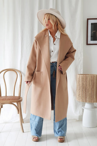 Lori wool coat, camel