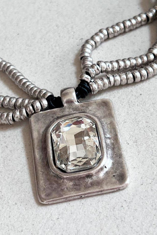 Santorini necklace, silver