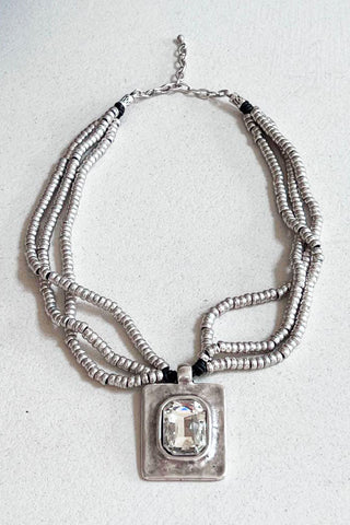 Santorini necklace, silver