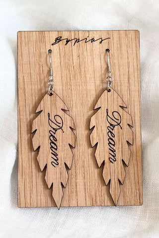 Feather earrings, dream