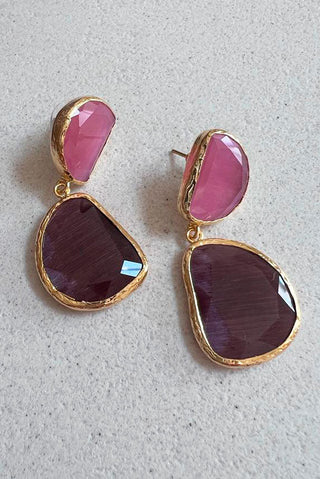 Zakynthos earrings, pink